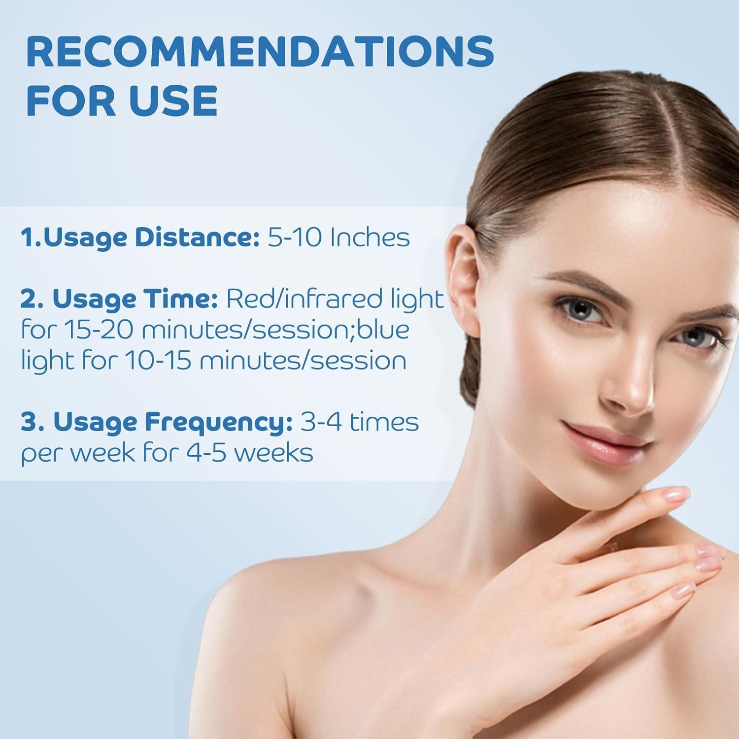 Terapia de Luz Roja y Azul Shyineyou con Trípode 415nm 660nm 850nm