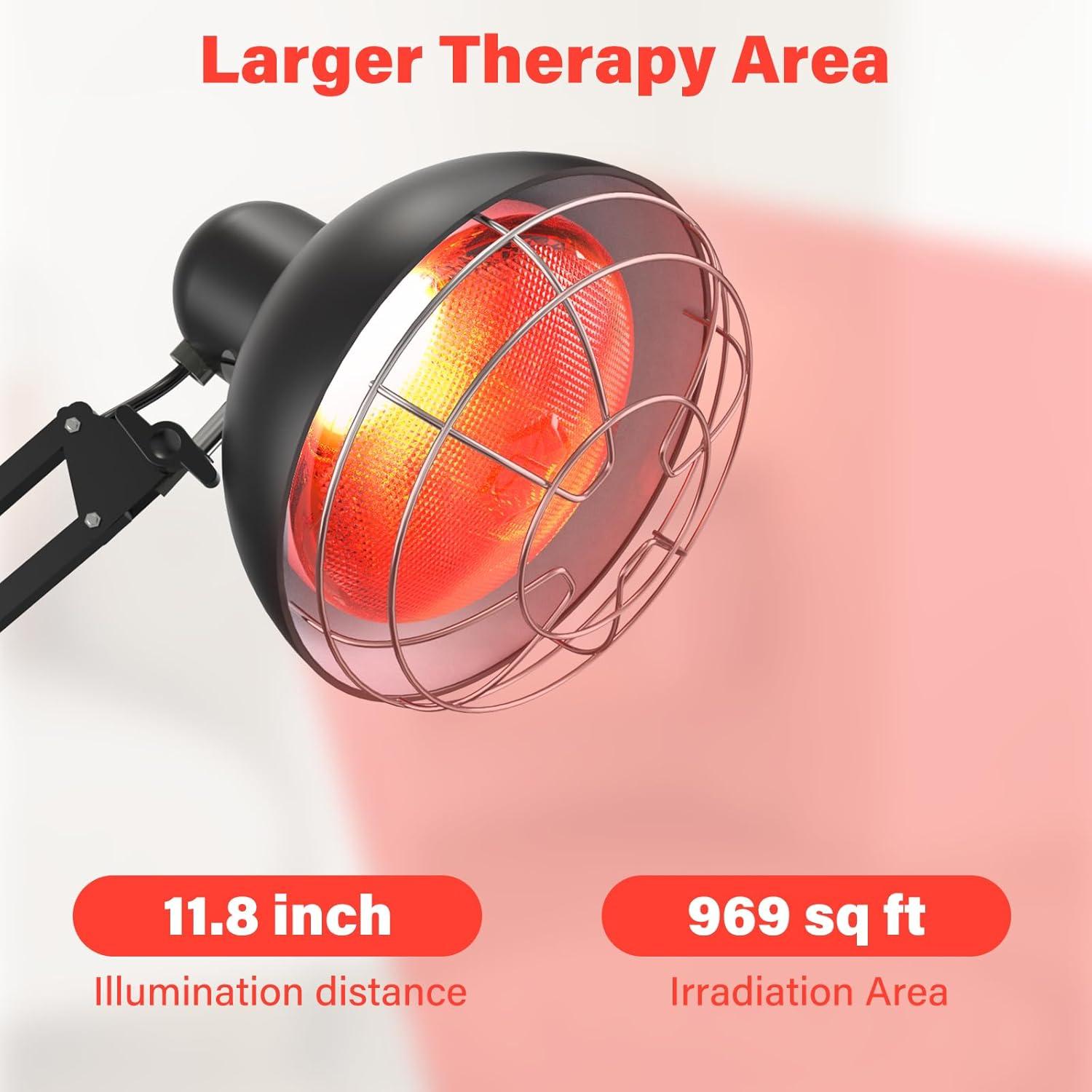 Lámpara de Calor Infrarroja Hoakya 150W con Soporte Ajustable