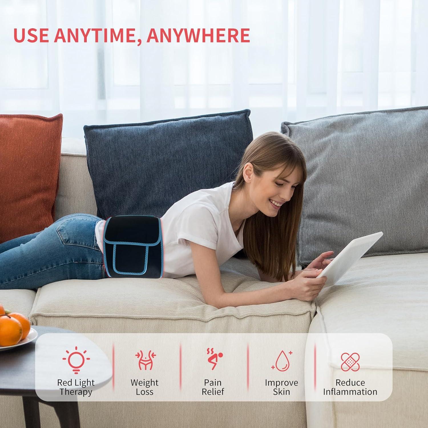 Cinturón Terapia Luz Roja ADVARAYS 21.78x19.61cm Alivio Dolor