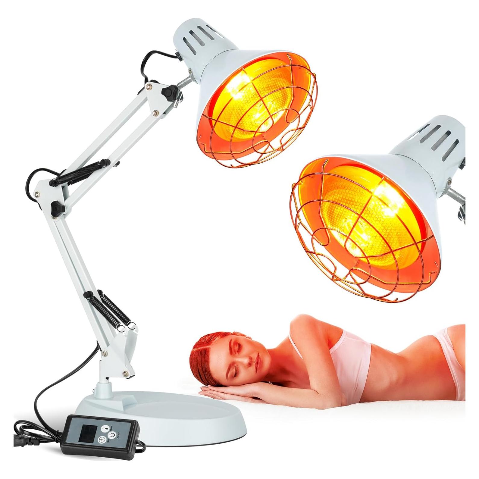 Lámpara de Calor Infrarroja Hozpsfr 150W Ajustable para Humanos y Mascotas