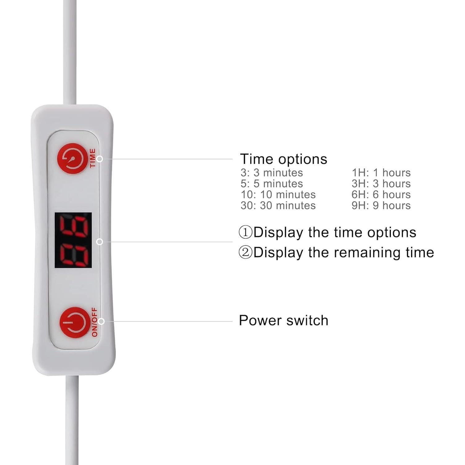 Lámpara de Terapia de Luz Roja MAINENG M7666 660nm LED