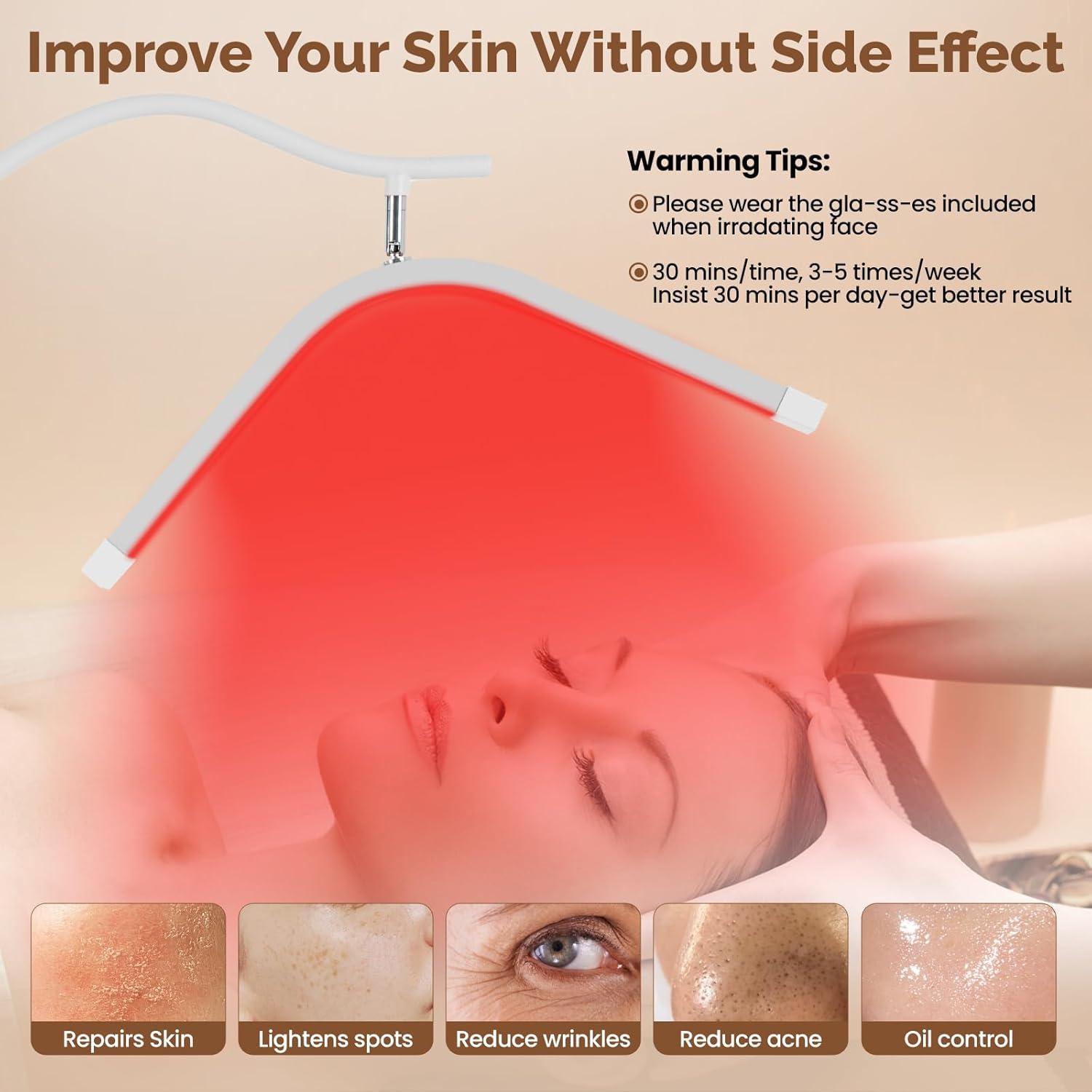 Lámpara LED de Pestañas Yesibeike con Luz Roja Ajustable