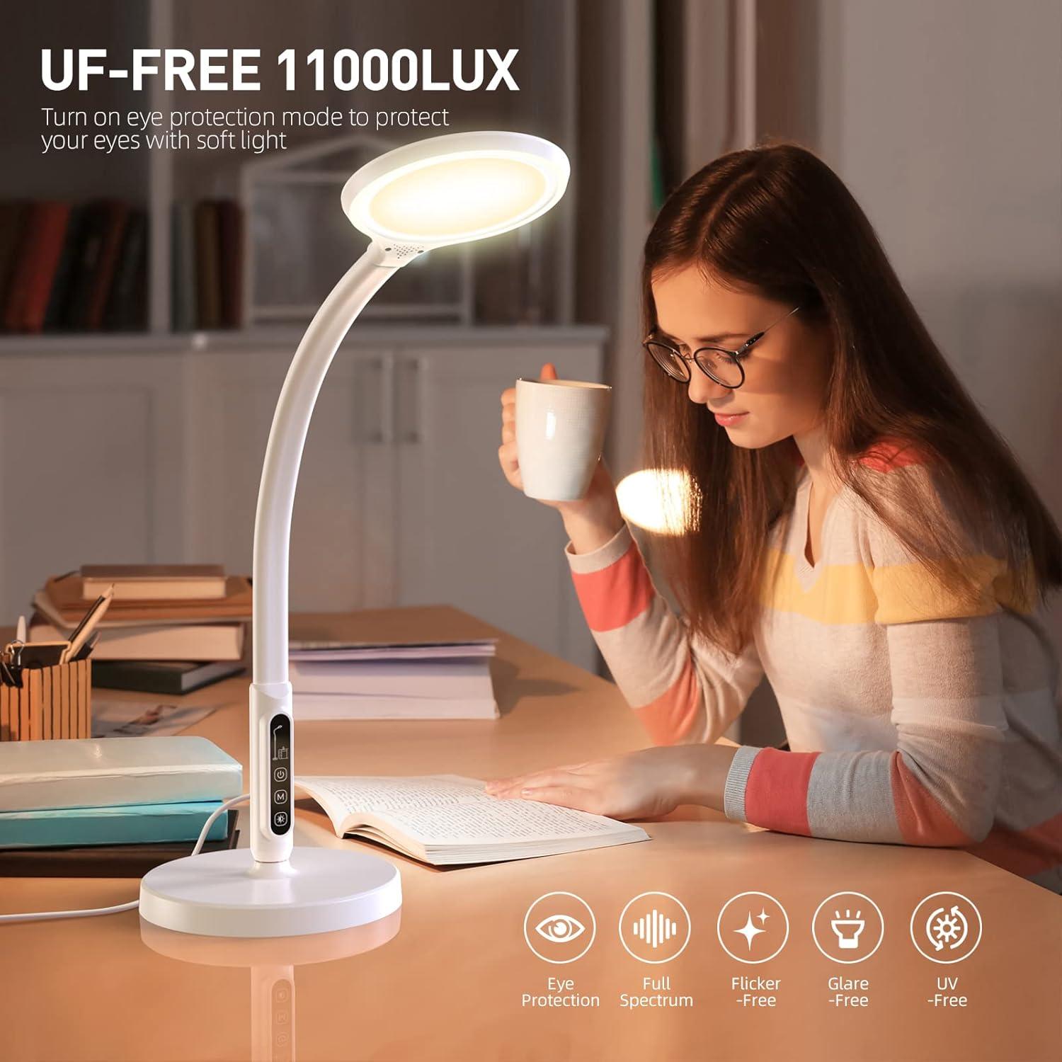 Lámpara de Terapia de Luz LED FBBJFF 11000 Lux 2 en 1