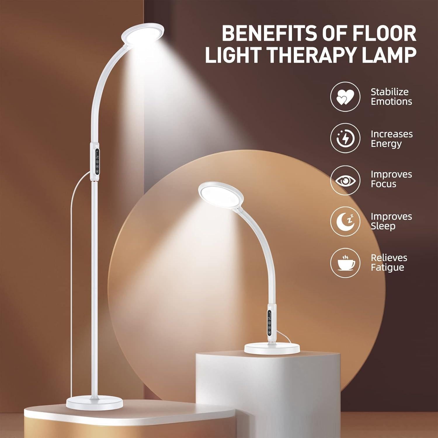 Lámpara de Terapia de Luz LED FBBJFF 11000 Lux 2 en 1