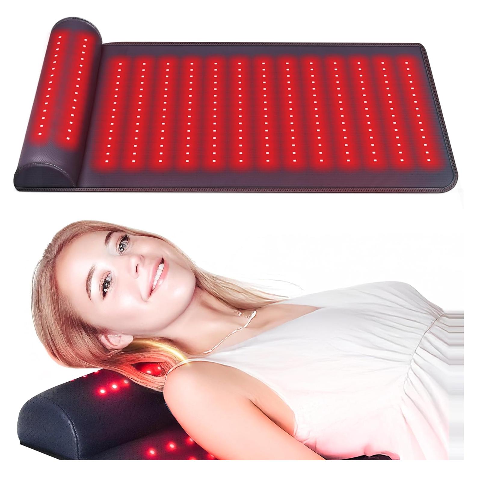 Estera de Terapia de Luz Roja Alfavet 48x91 cm con Soporte Cuello