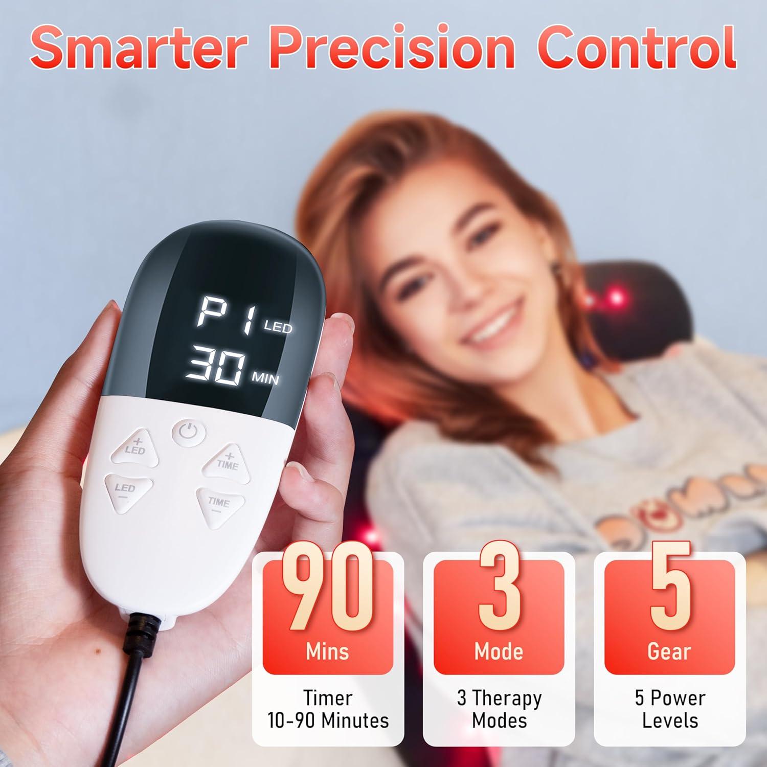 Estera de Terapia de Luz Roja Alfavet 48x91 cm con Soporte Cuello