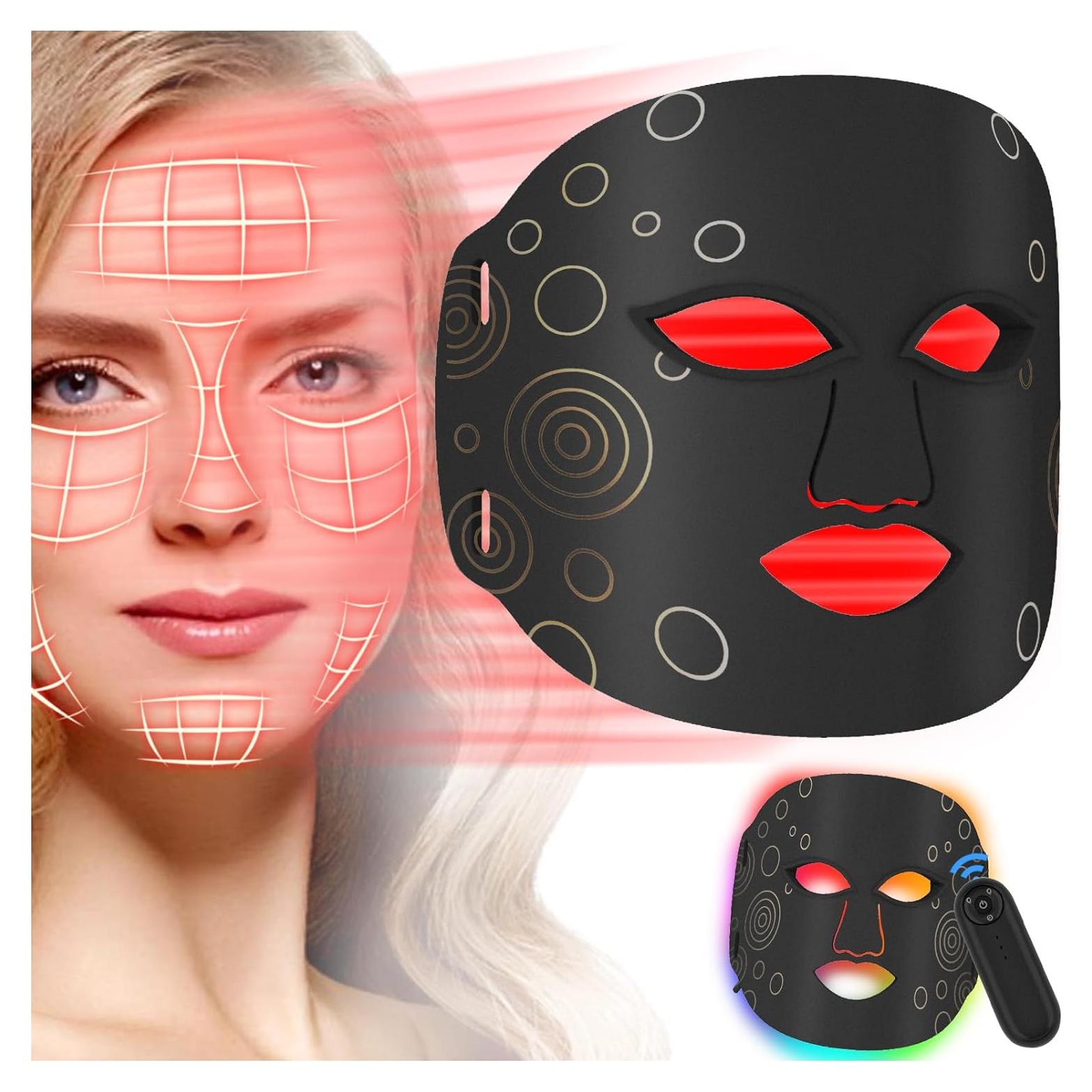 Máscara Facial LED JICHAMOXY Terapia de Luz Multicolor 30.99x22.39cm