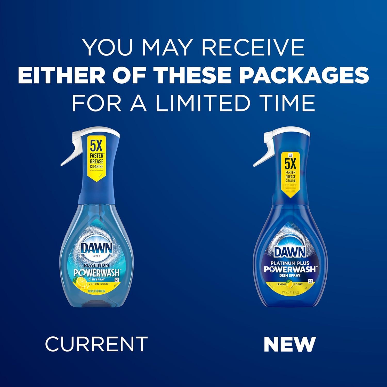 Dawn Powerwash Spray Jabón para Platos Limón 4x473ml