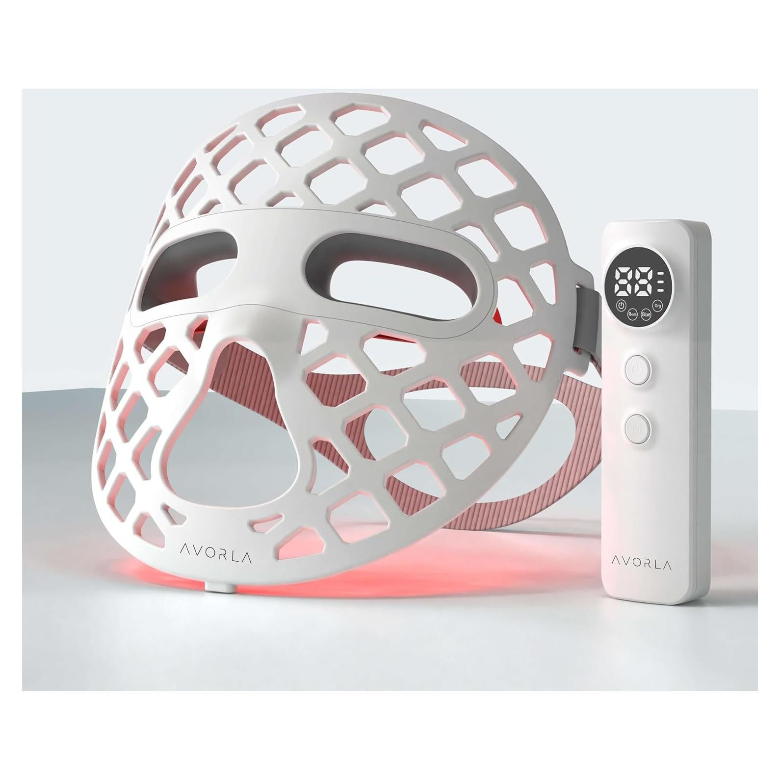 Máscara LED de Belleza AROZA KFB265 - Terapia Luz Roja y Azul