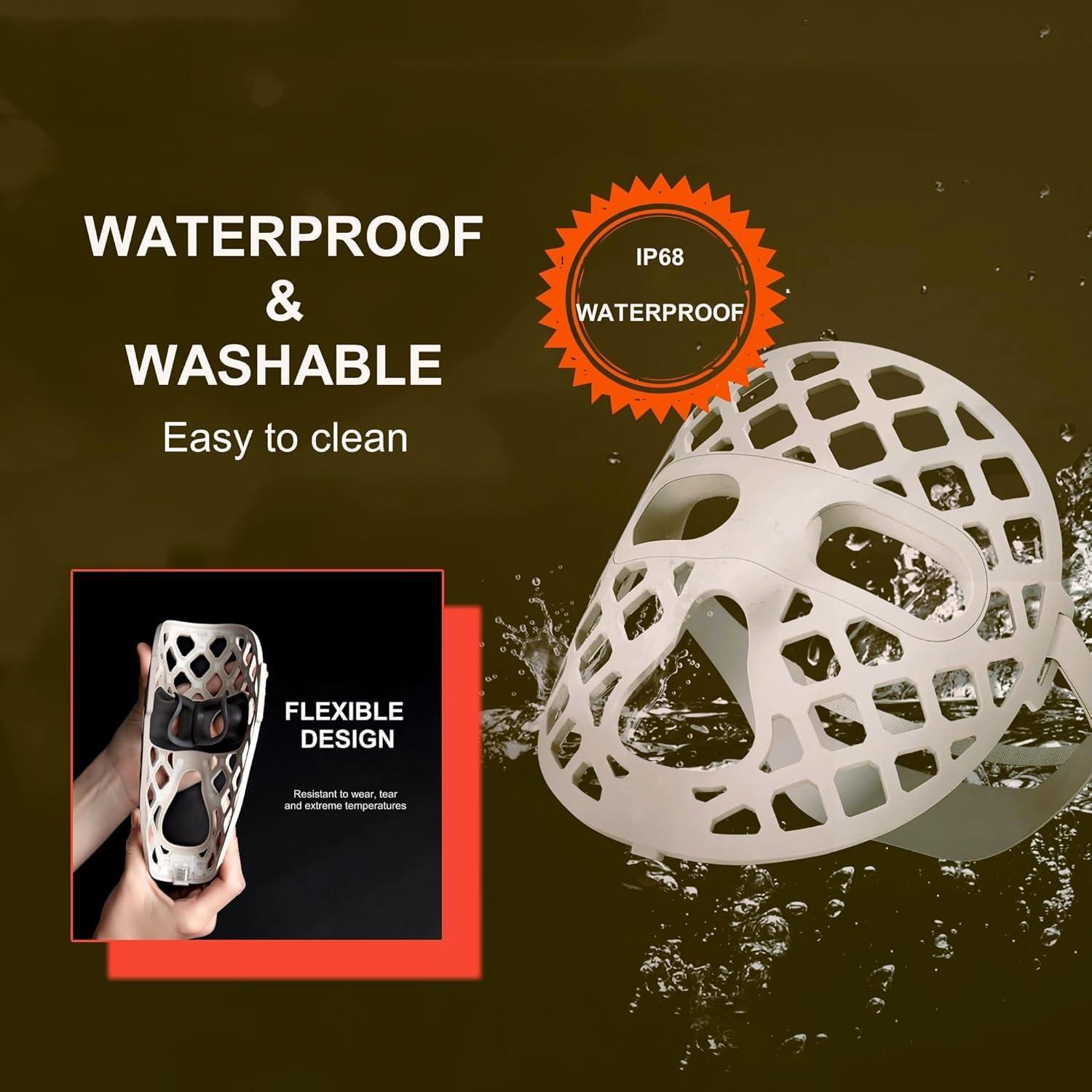 Máscara LED de Belleza AROZA KFB265 - Terapia Luz Roja y Azul