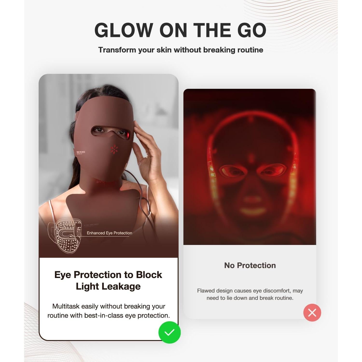 Máscara de Terapia de Luz Roja JOVS para la Cara - 4 Modos