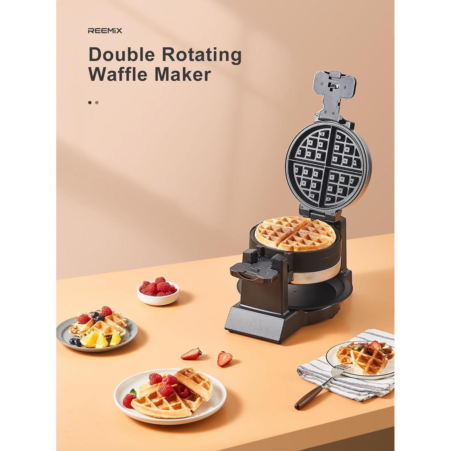 Waflera Doble Reemix 1400W 8 Rebanadas Antiadherente