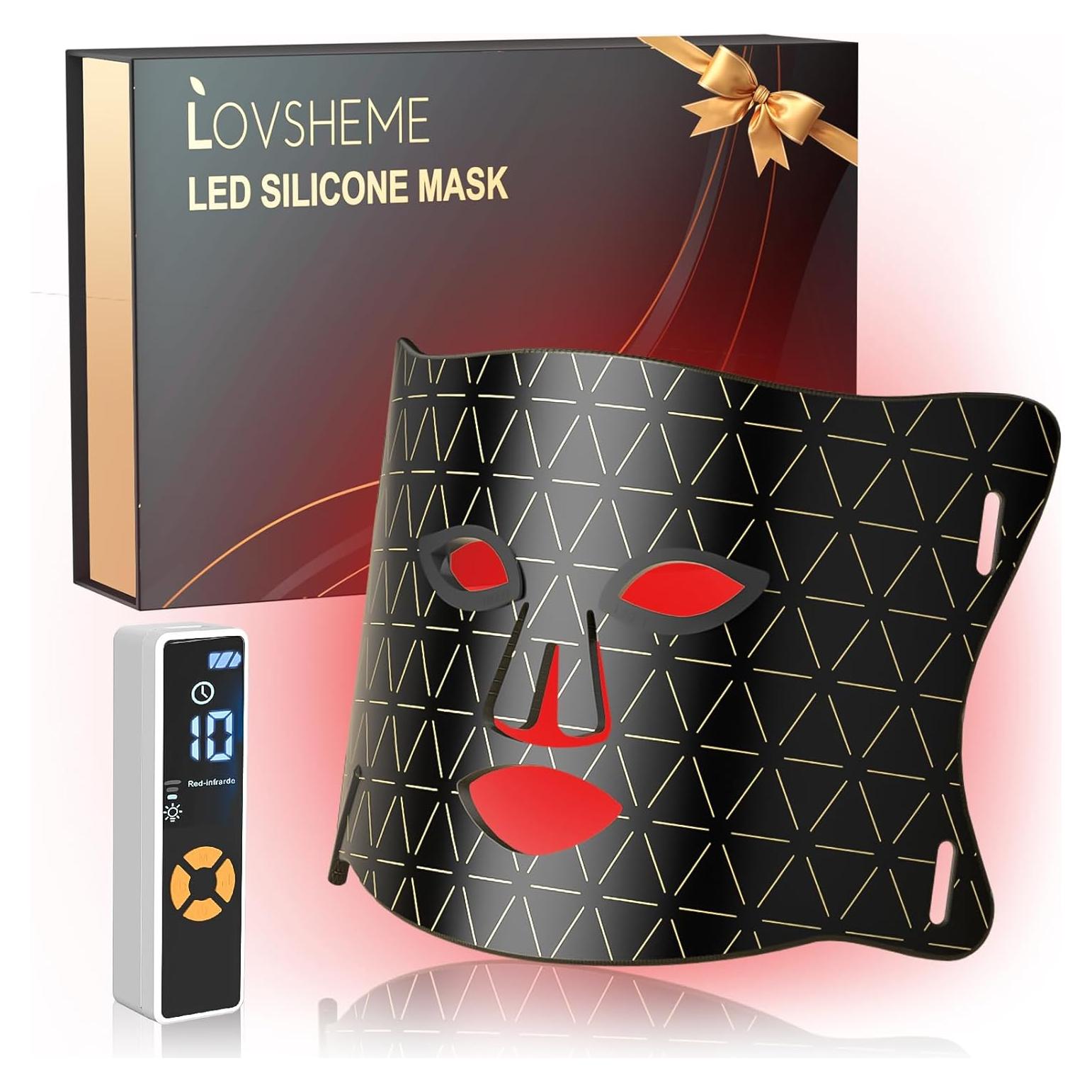 Máscara Facial LED Lovsheme - Terapia de Luz Roja para Piel