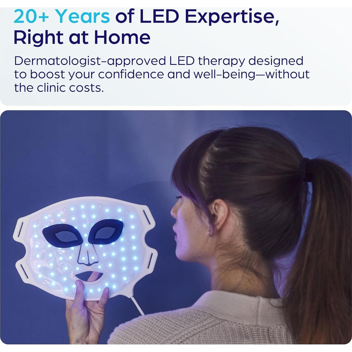 Máscara Facial LED Terapia de Luz Roja y Azul Ambicare PR7001US
