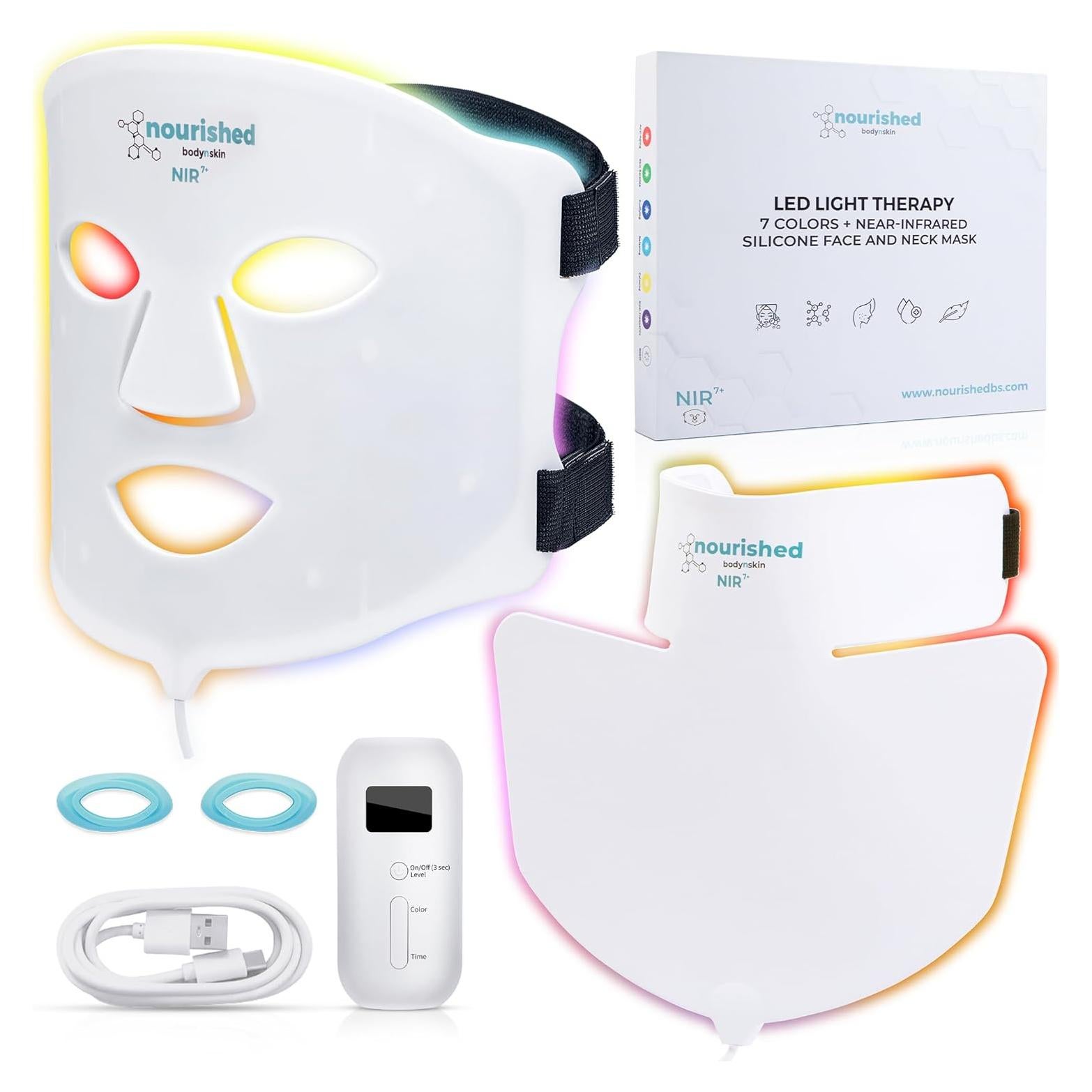 Máscara LED de Terapia de Luz Nourished Bodynskin NBS-5 228 LEDs
