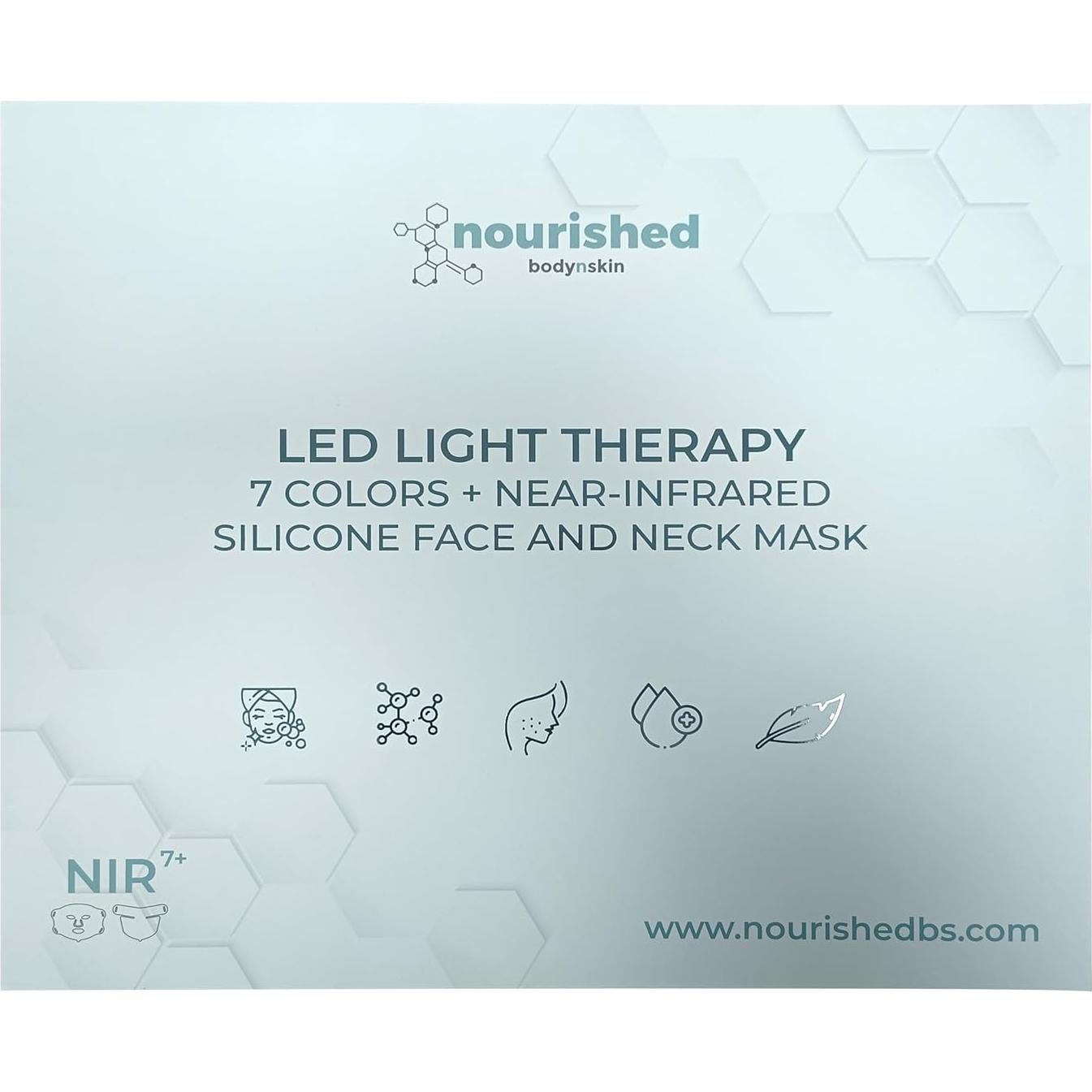 Máscara LED de Terapia de Luz Nourished Bodynskin NBS-5 228 LEDs