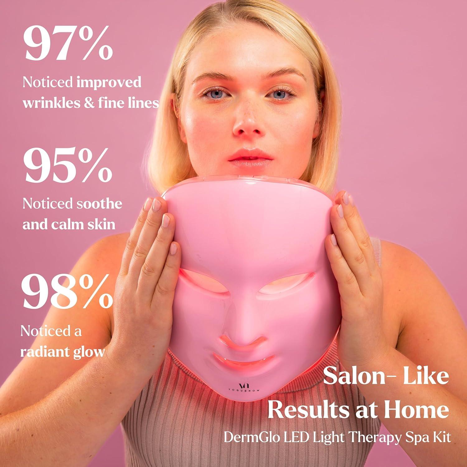 Kit Spa Terapia Luz LED VOGUENOW 4 Piezas Rejuvenecimiento