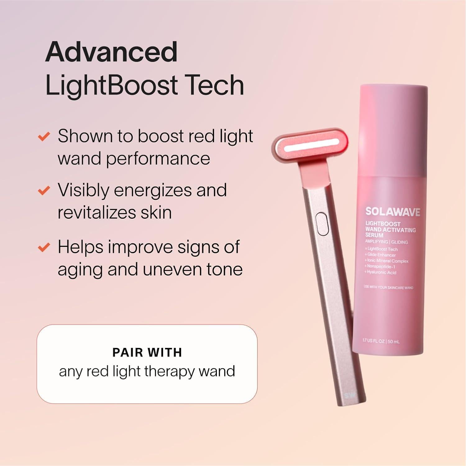 Suero Activador Solawave LightBoost 48.19 ml para Terapia de Luz Roja