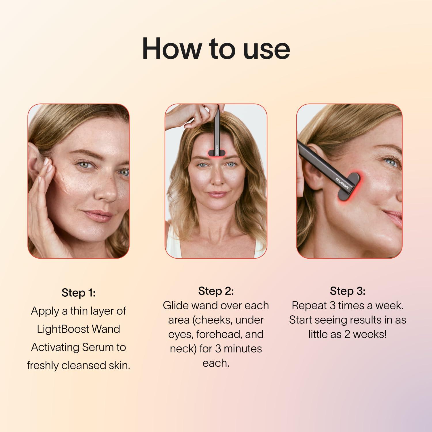 Suero Activador Solawave LightBoost 48.19 ml para Terapia de Luz Roja