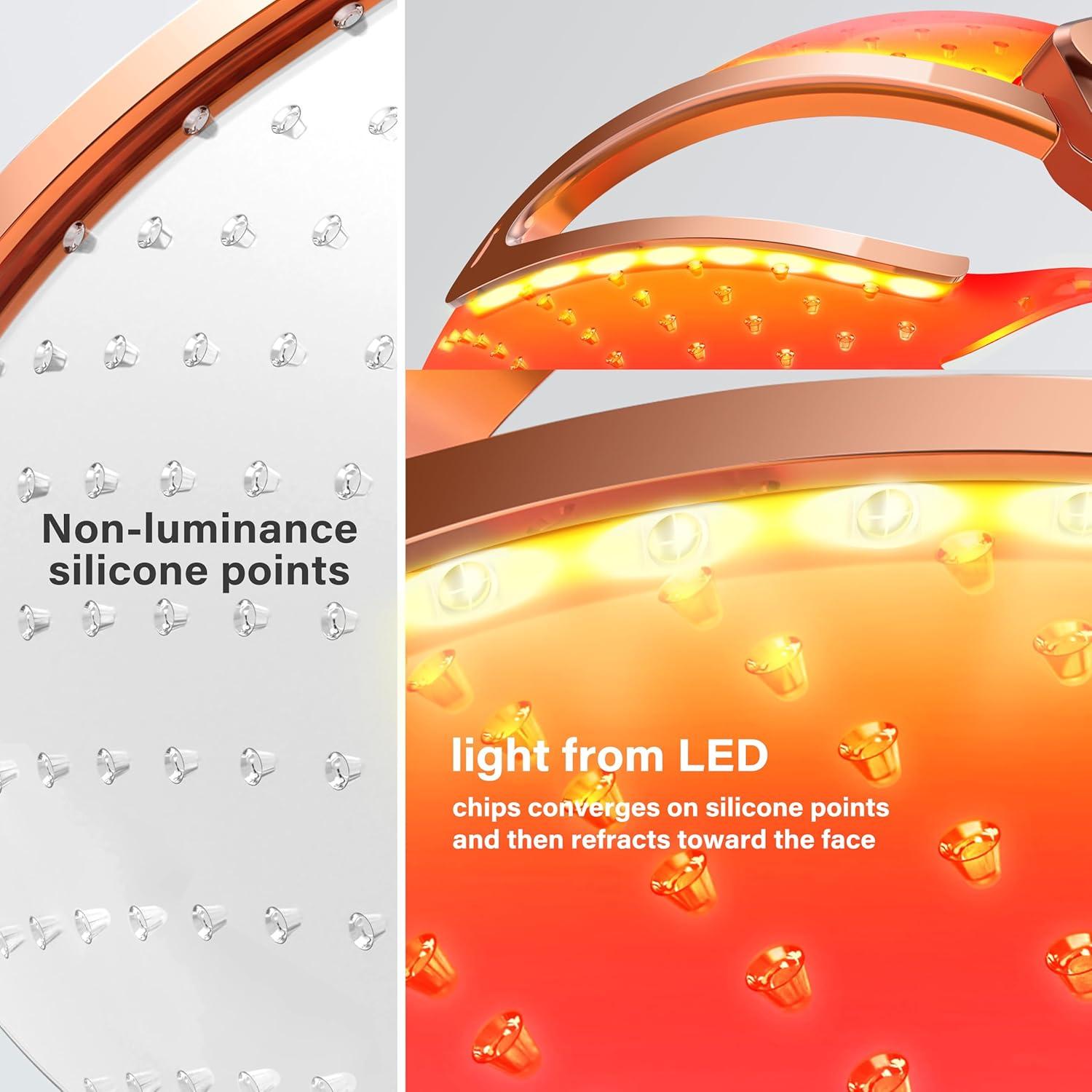 Máscara de Terapia de Luz Roja Inalámbrica NEWKEY MJ-06 10 Minutos