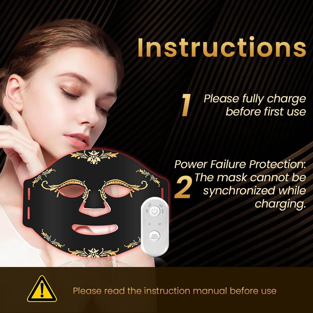 Máscara de Terapia de Luz LED Firmosa 660nm 850nm Portátil