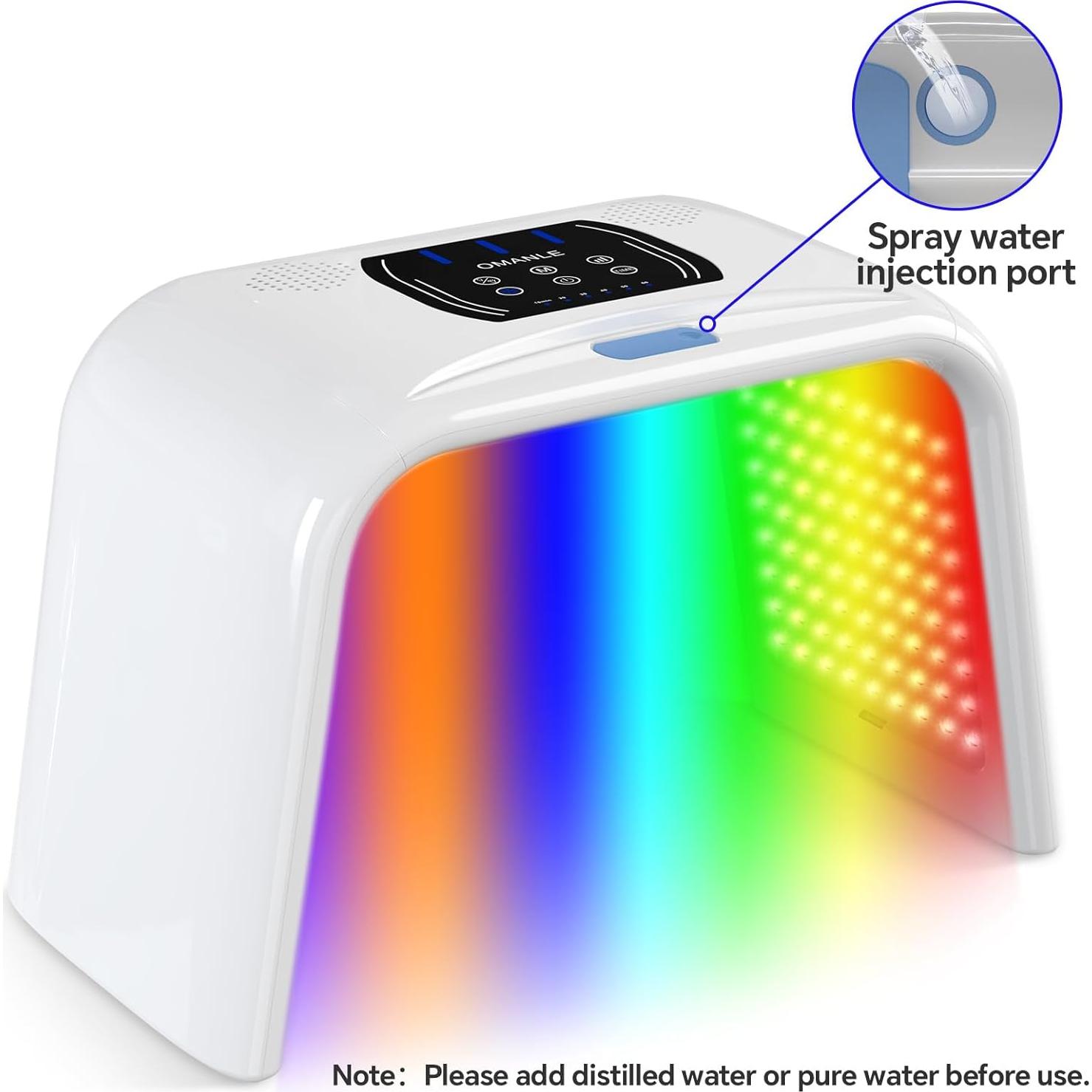 Máscara de Terapia de Luz LED Holsn G7 7 Colores con Spray