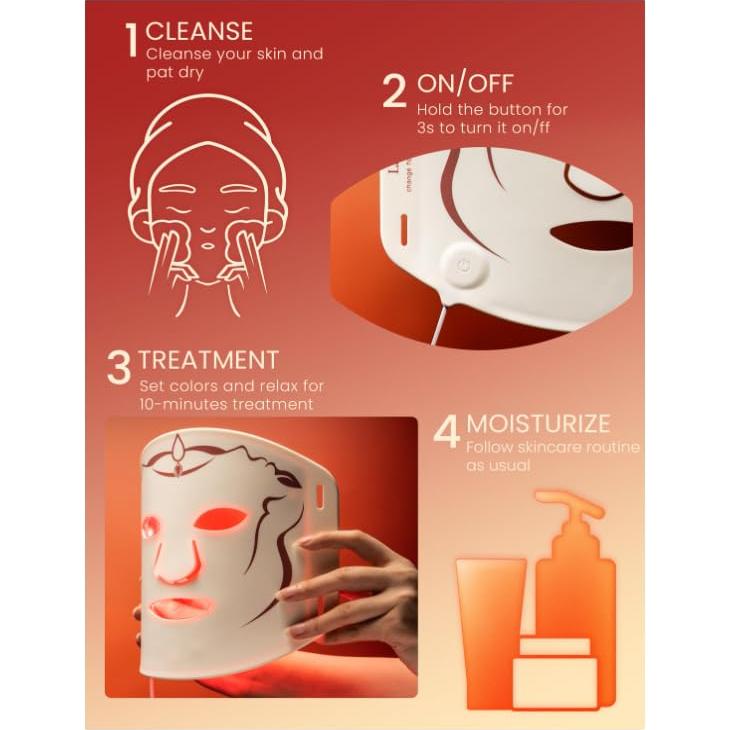 Máscara de Terapia de Luz Roja LAYNA para Arrugas y Piel Radiante