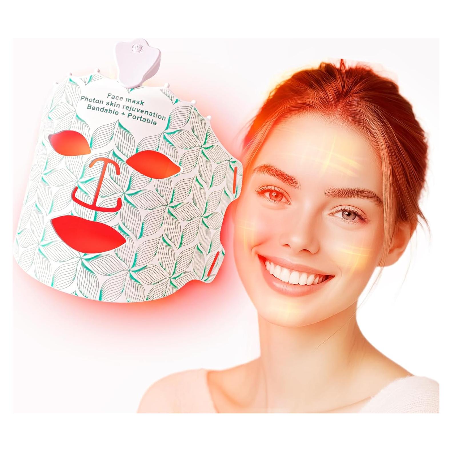 Máscara Facial LED Terapia de Luz Duevie 7 Modos Antienvejecimiento