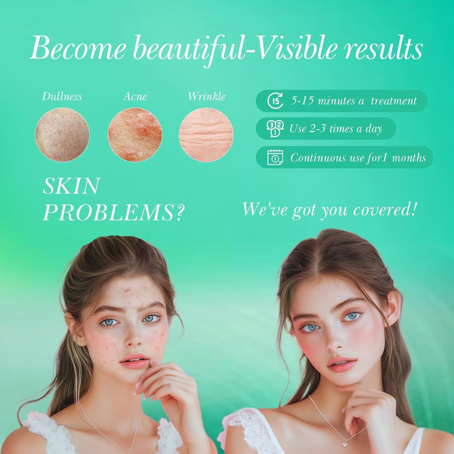 Máscara Facial LED Terapia de Luz Duevie 7 Modos Antienvejecimiento