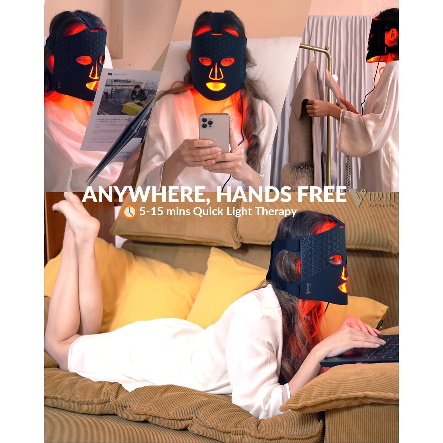 Máscara de Luz LED VYM Terapia Facial Profesional 5 Modos