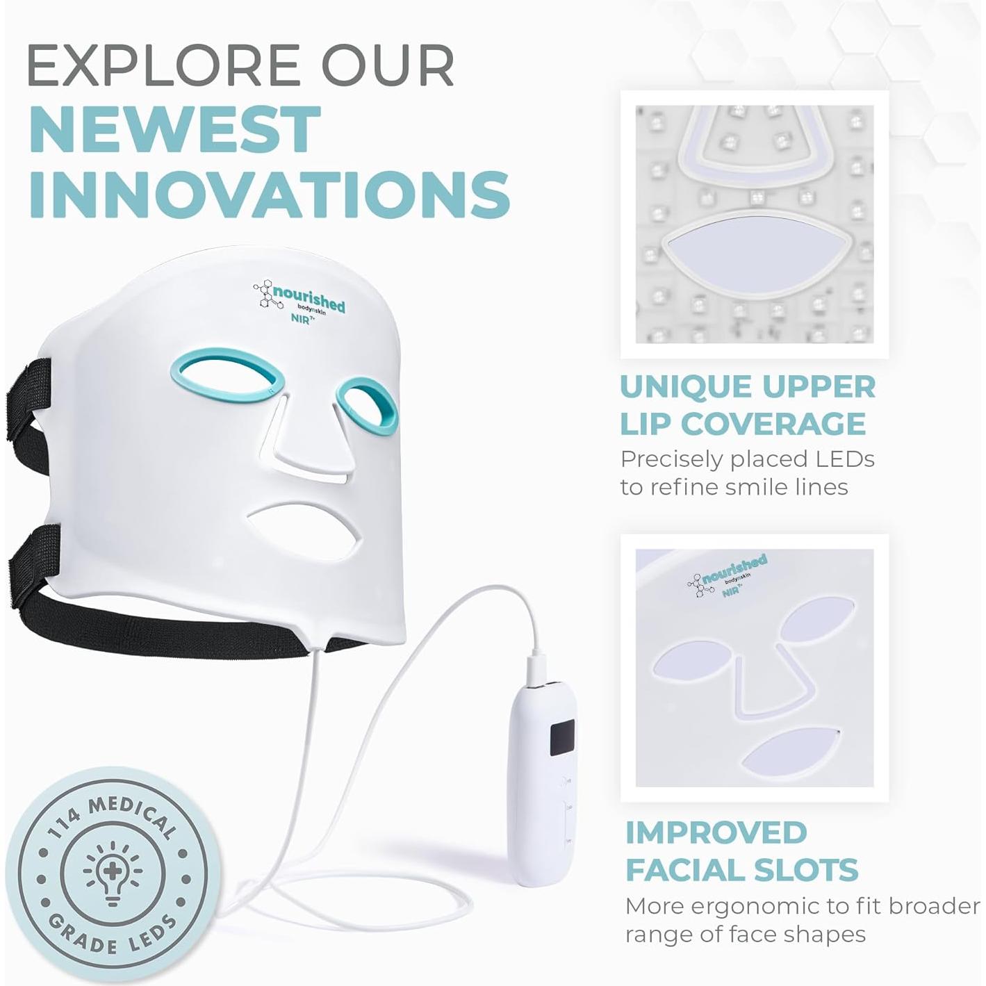 Mascarilla LED Terapia de Luz Nourished Bodynskin 114 LEDs