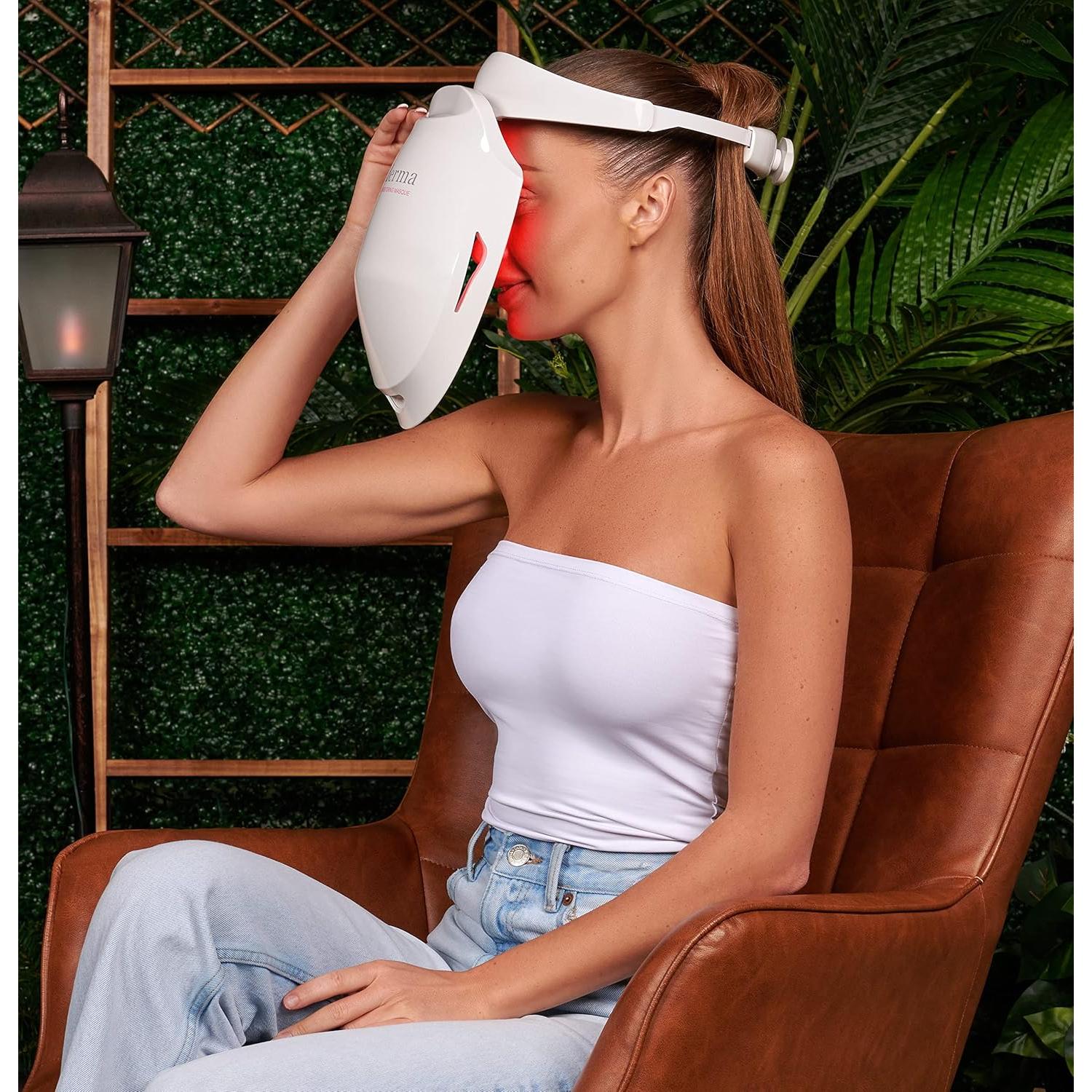 Máscara de Terapia de Luz Roja iDerma para Rejuvenecimiento Facial