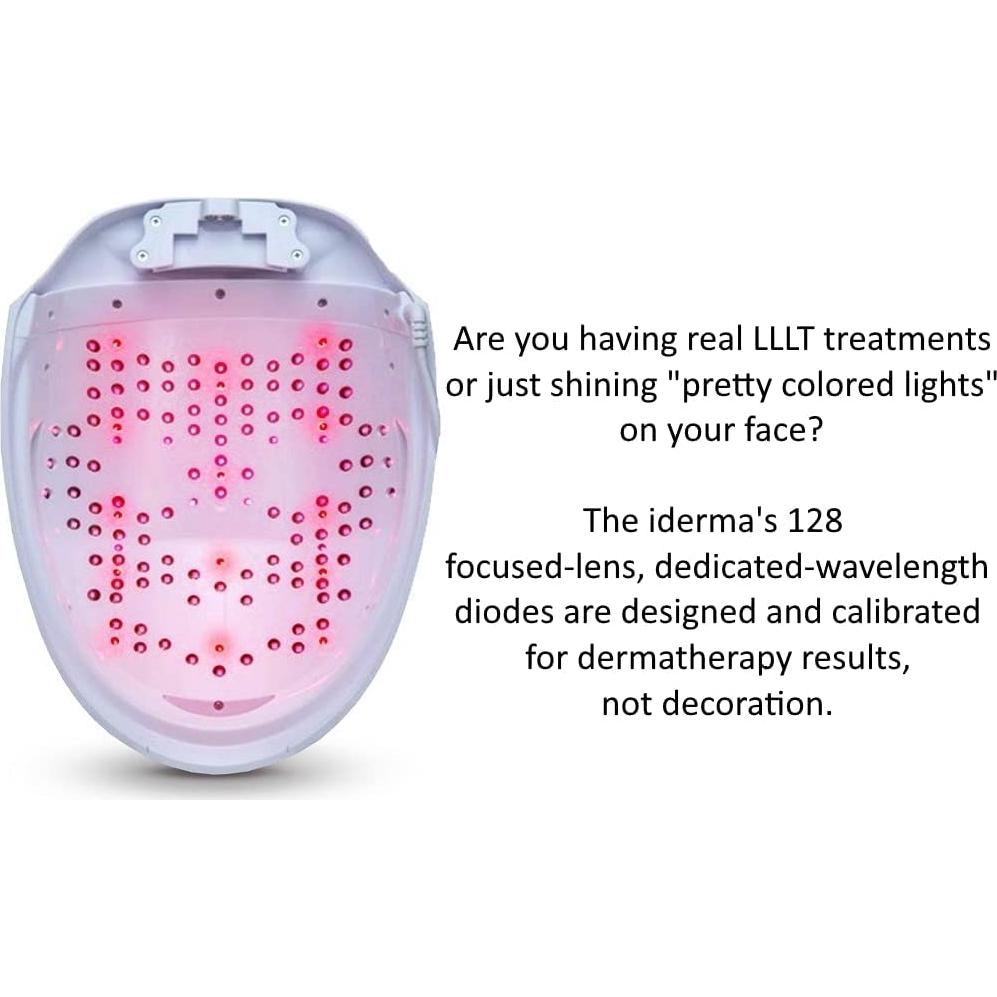Máscara de Terapia de Luz Roja iDerma para Rejuvenecimiento Facial