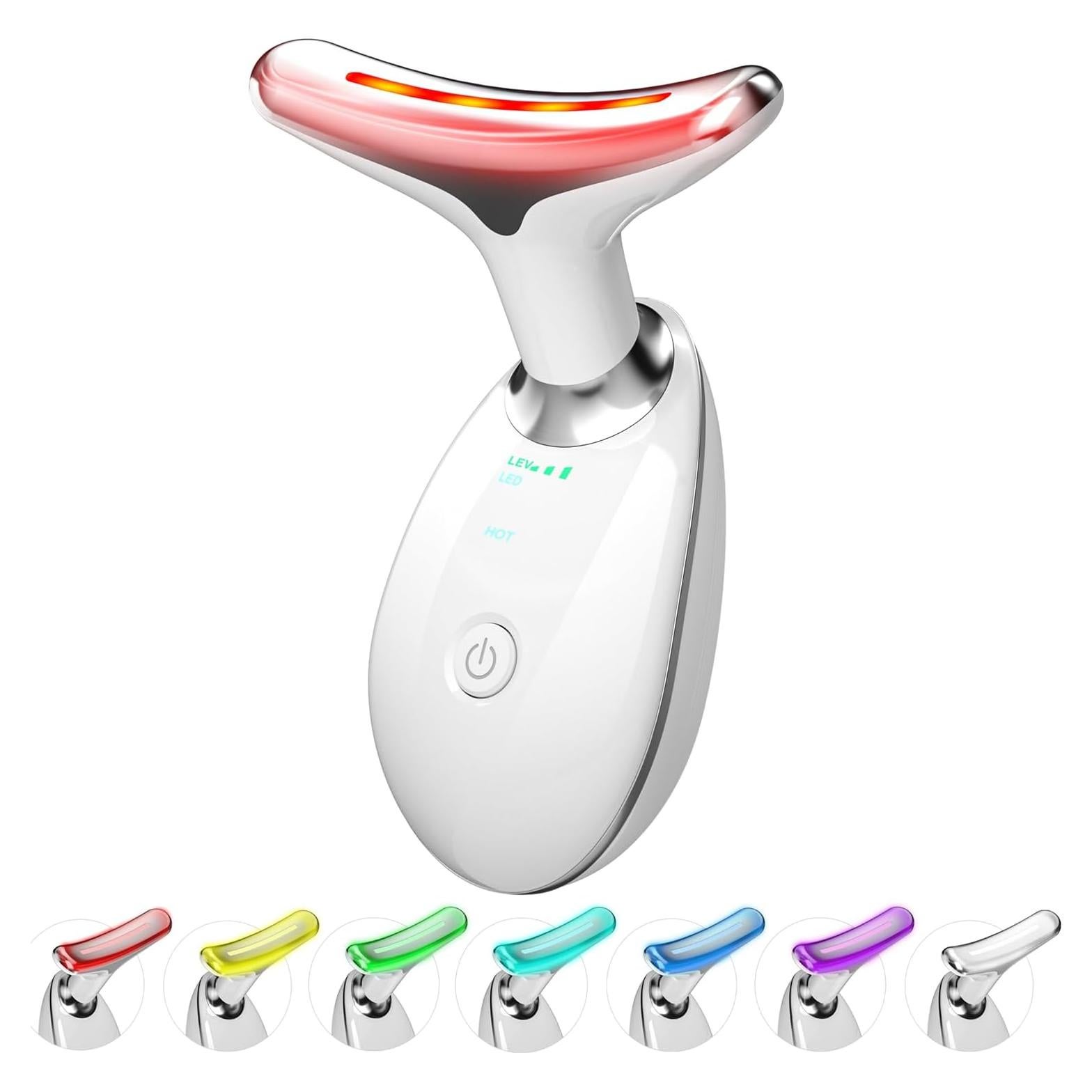 7 in 1 Face Massager Tool, Red Light Therapy for Face and Neck, Red Light Therapy Wand, Face Neck Sculpting Tool for Skin Care