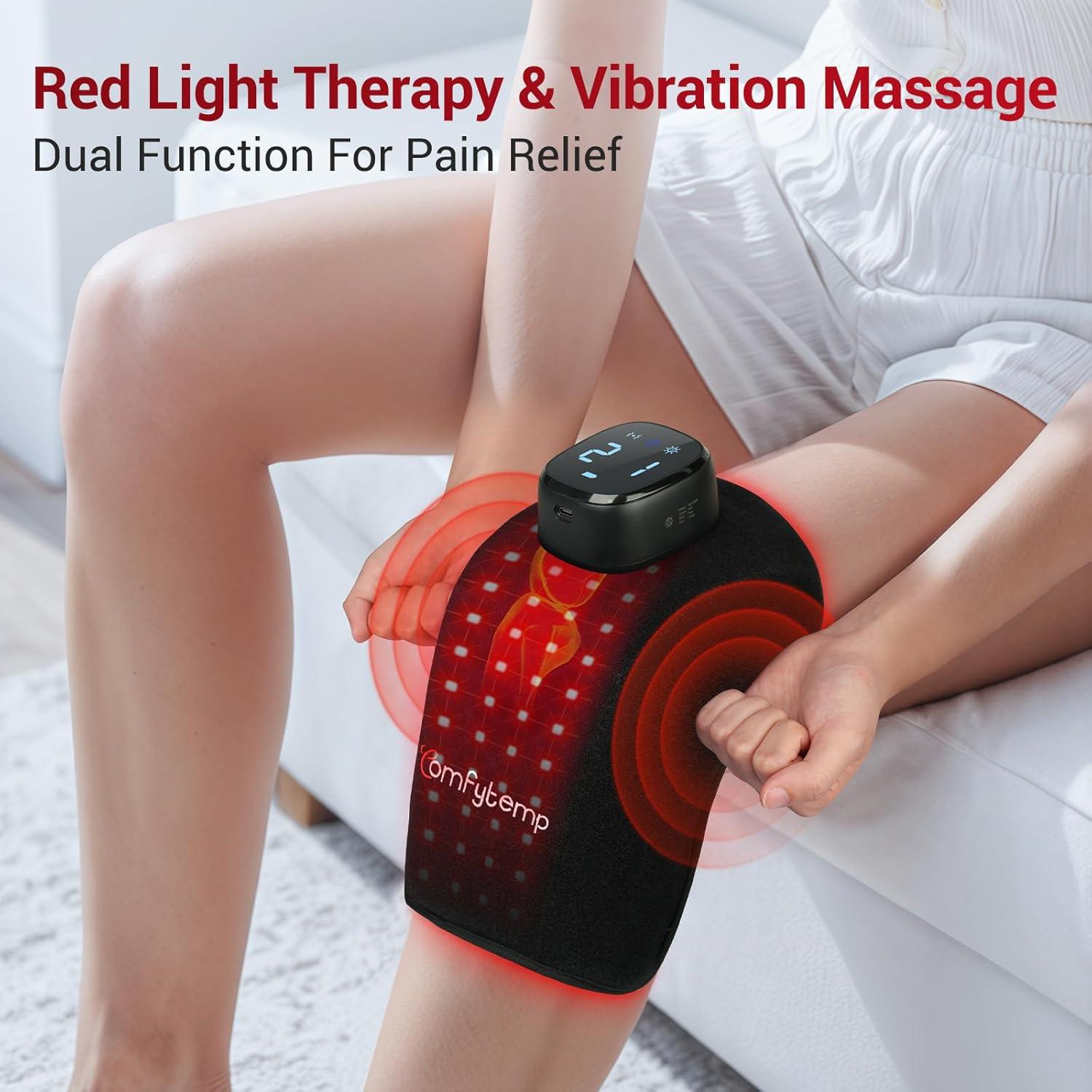 Faja de Terapia de Luz Roja Comfytemp para Rodilla Inalámbrica