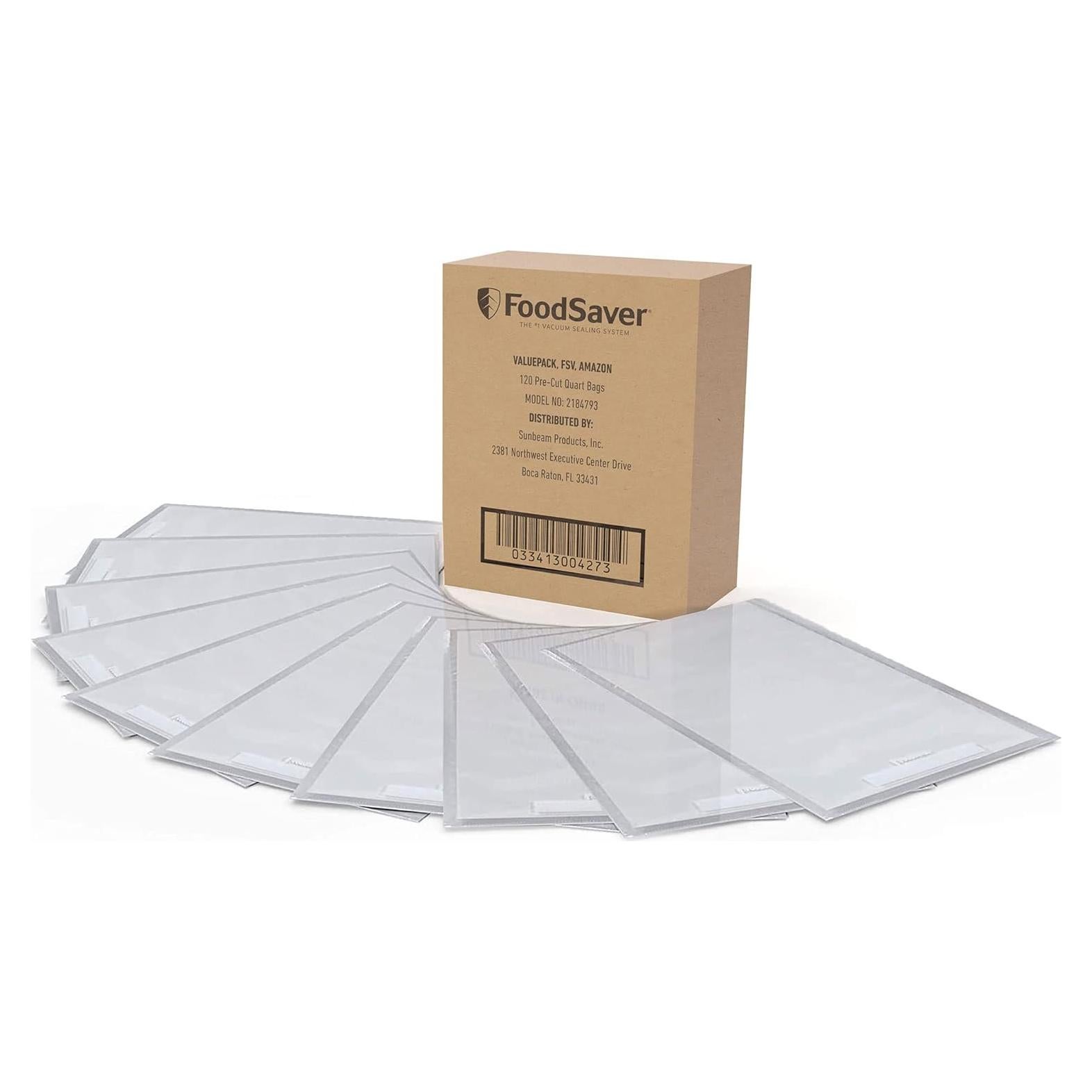 Bolsas de Sellado al Vacío FoodSaver 120 Unidades 20x28 cm