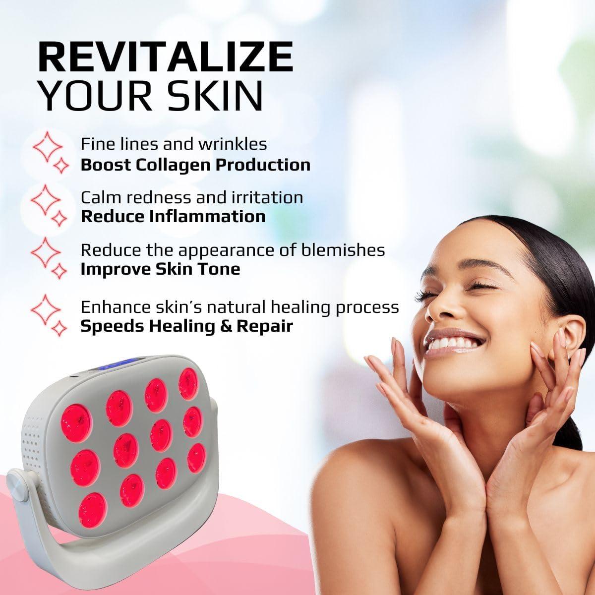 Kit Terapia Luz Roja Portátil First Round FRP 650nm 850nm