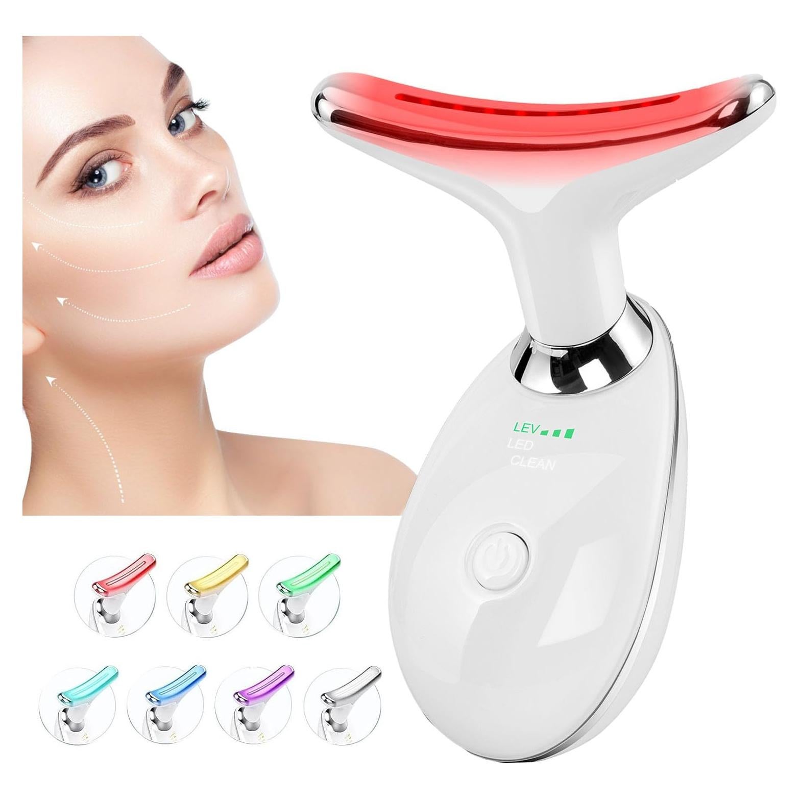 Masajeador Facial Lilatyu LED 7 Colores Antienvejecimiento