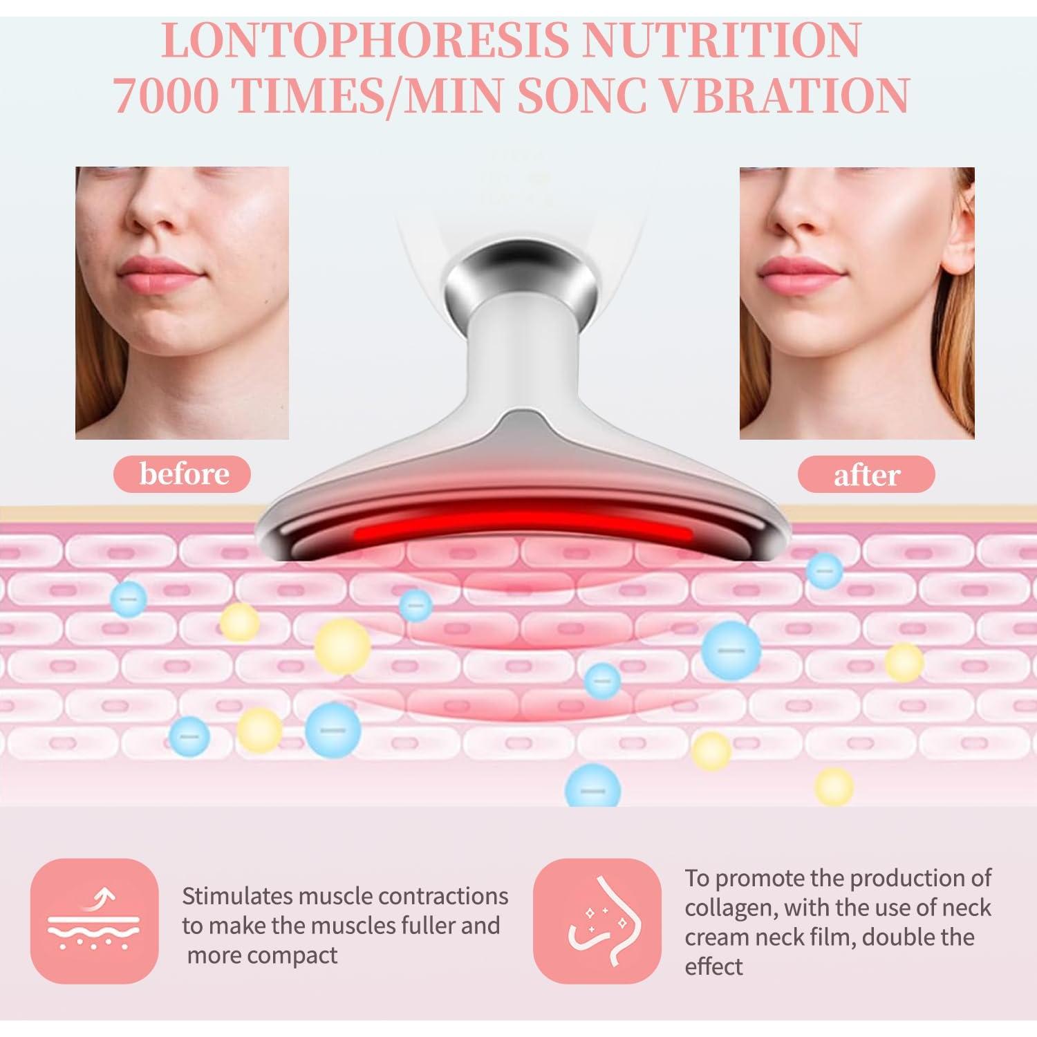 Masajeador Facial Lilatyu LED 7 Colores Antienvejecimiento