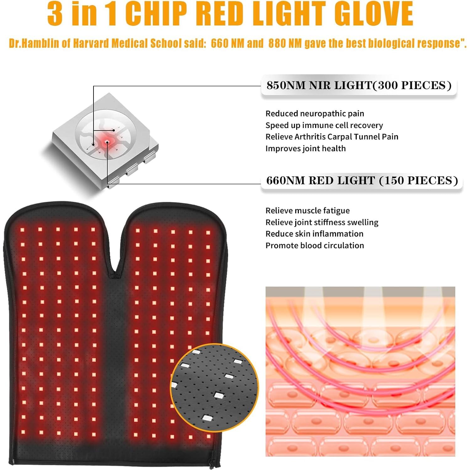 Terapia de Luz Roja Dowceivm para Manos y Cuerpo 150 LEDs