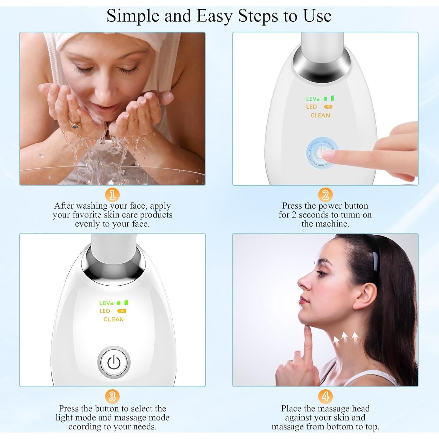 Masajeador Facial LED Shenzhenshimufeng - Terapia Luz Roja