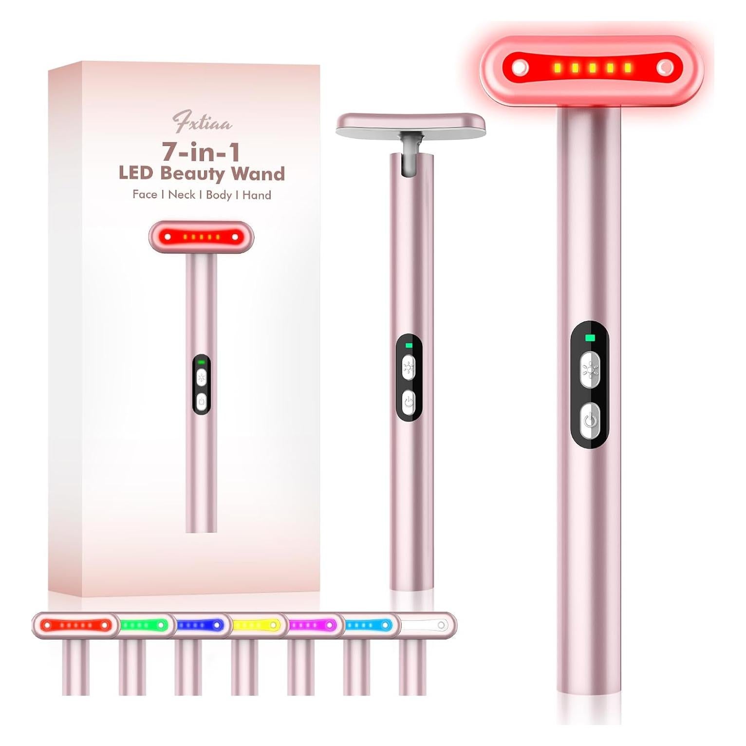 Varita de Terapia de Luz LED 7 Colores para Rejuvenecimiento Facial