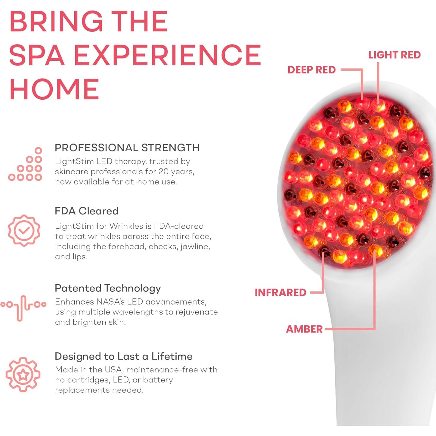 LightStim para Arrugas - Dispositivo Antienvejecimiento 22x7.6cm