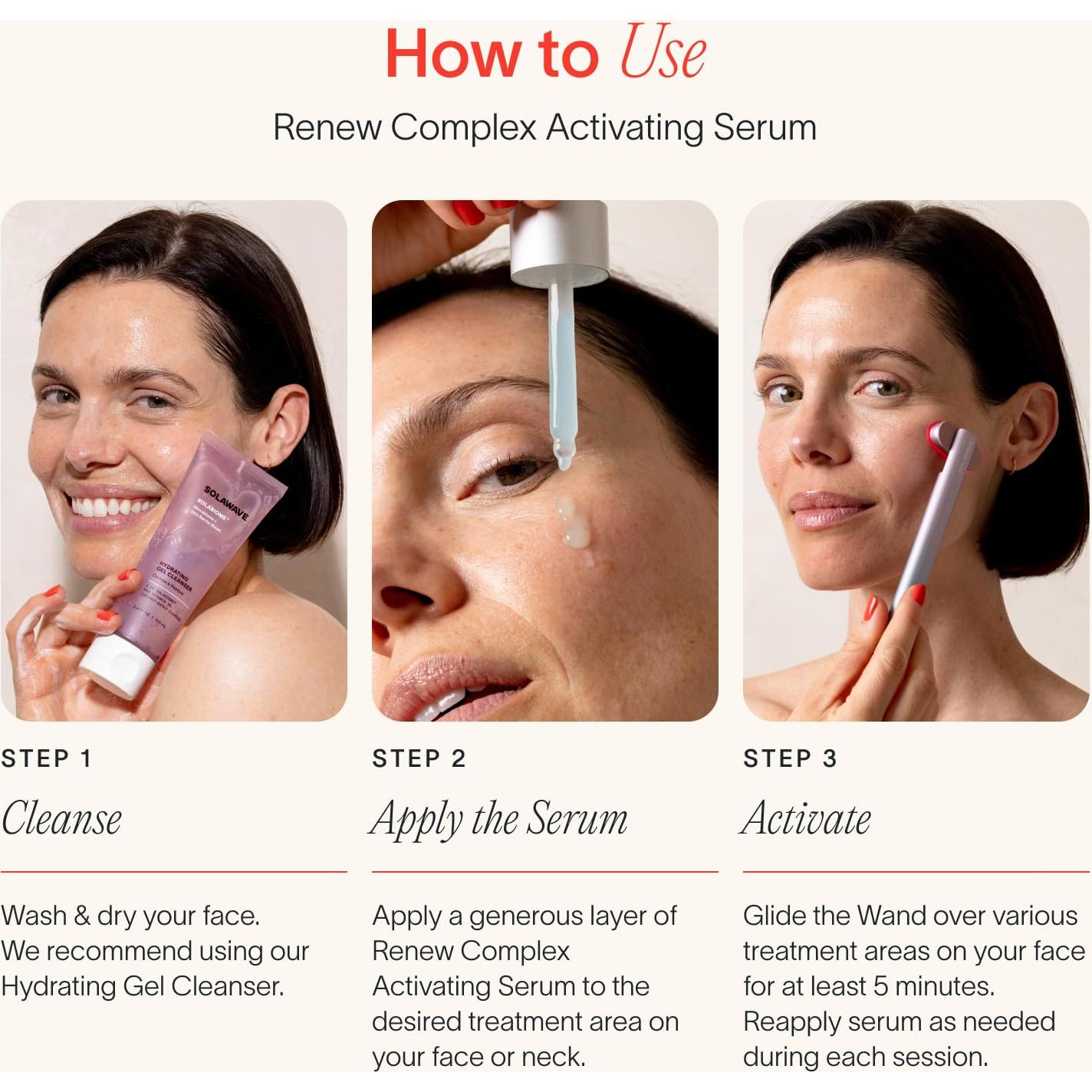 Suero Renew Solawave 29,57 ml para Cara y Cuello Antienvejecimiento