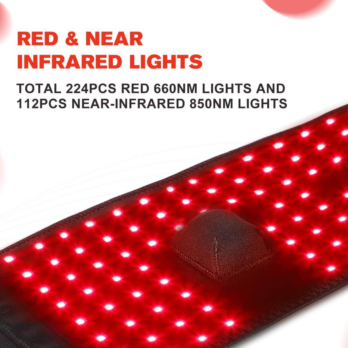 Cinturón Terapia Luz Roja Inalámbrico DGYAO 129cm Alivio Dolor