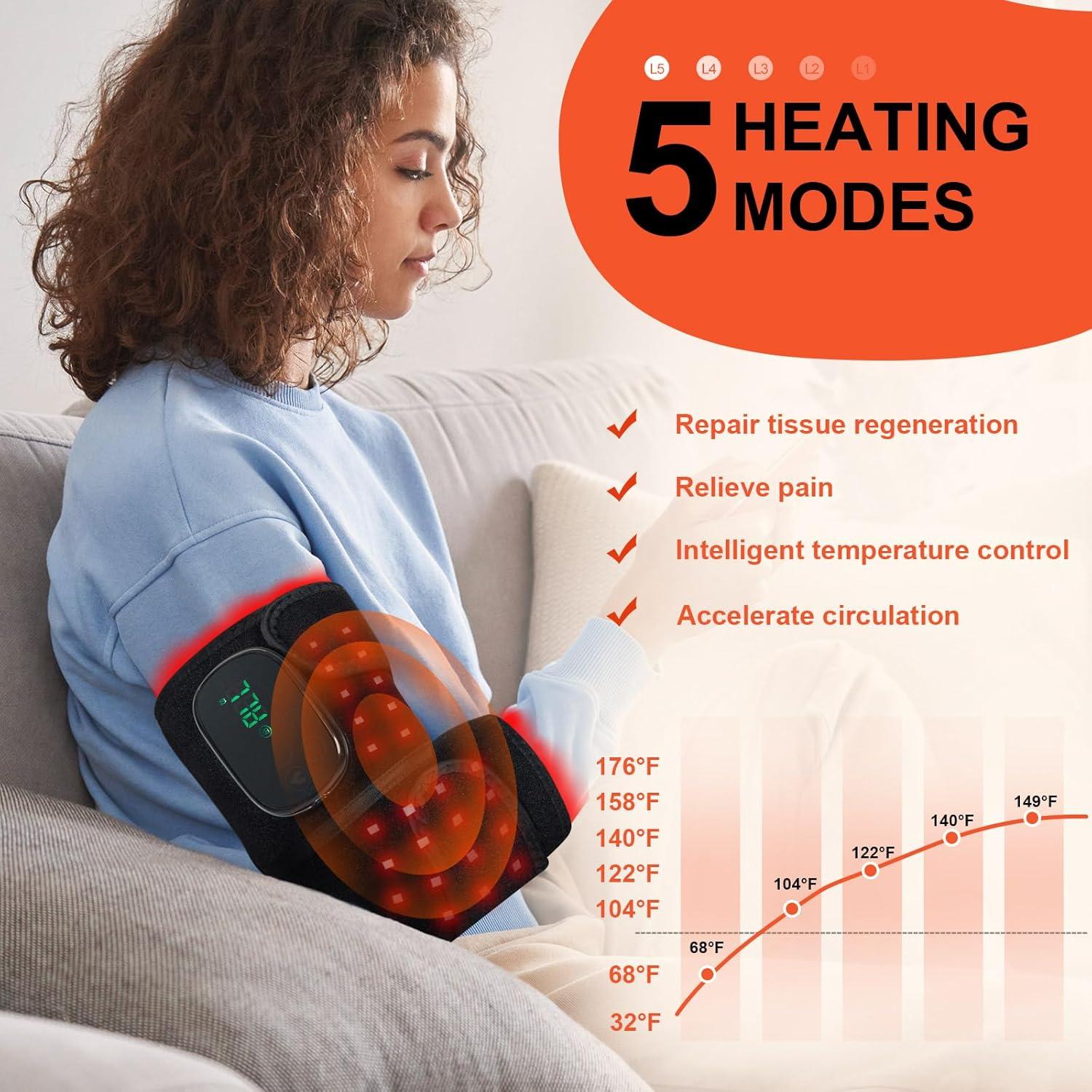 Masajeador de Rodilla Inalámbrico con Luz Roja 660nm/850nm