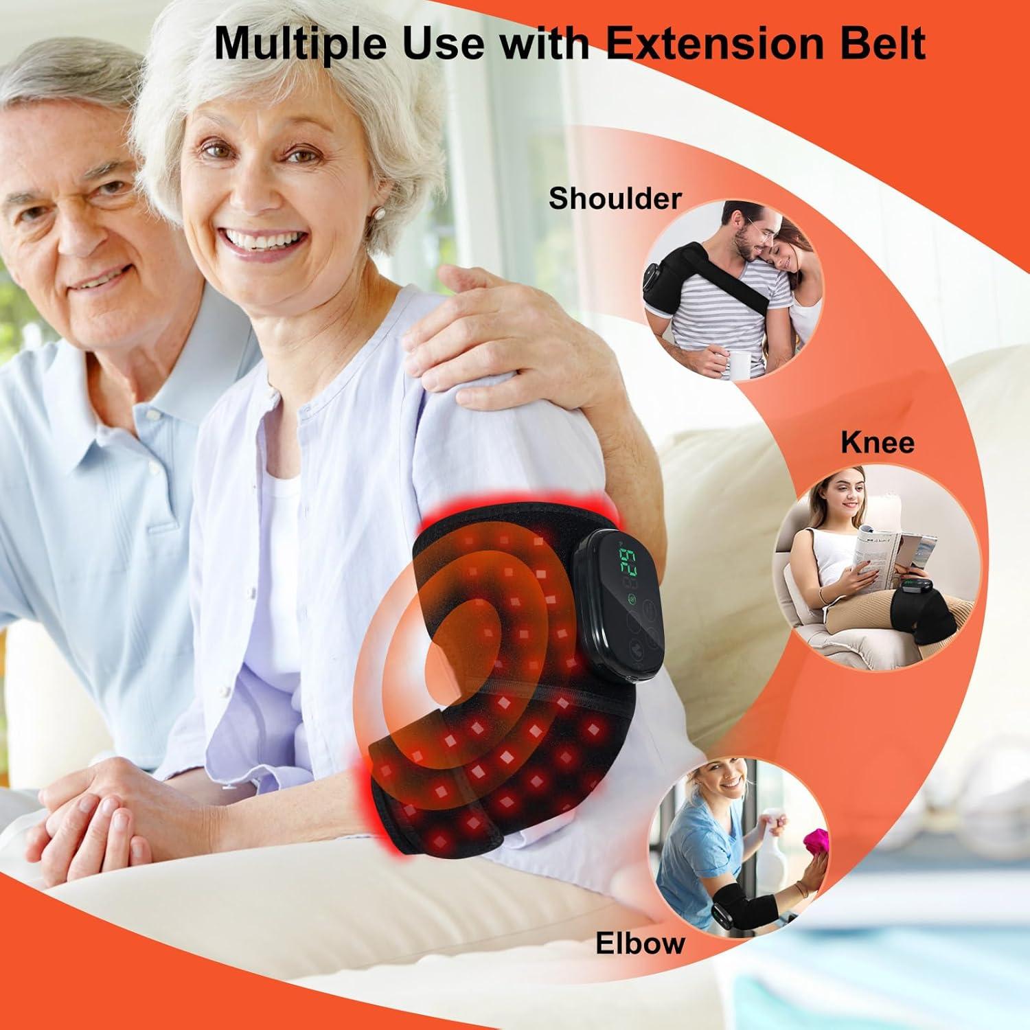 Masajeador de Rodilla Inalámbrico con Luz Roja 660nm/850nm