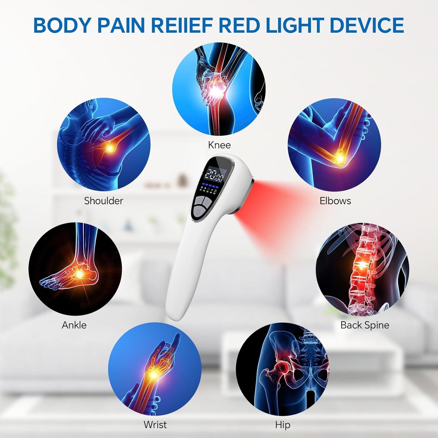 Terapia de Luz Roja Anyork 6x808nm + 12x650nm Alivio Dolor