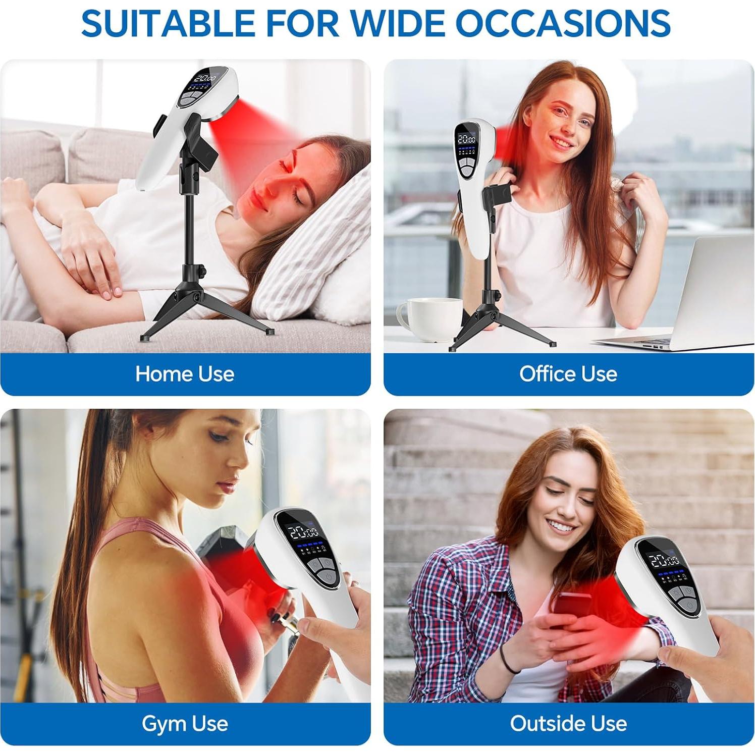 Terapia de Luz Roja Anyork 6x808nm + 12x650nm Alivio Dolor