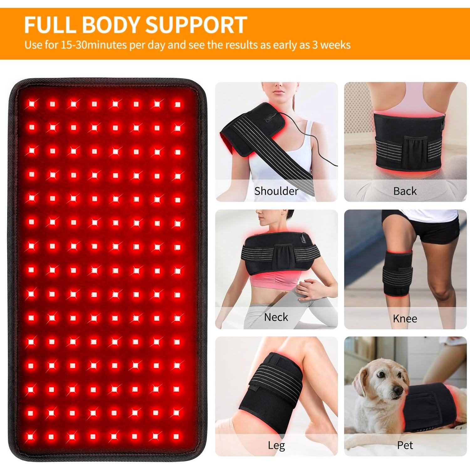 Almohadilla de Terapia de Luz Roja T60 Cinlinso 40x20cm Alivio Dolor